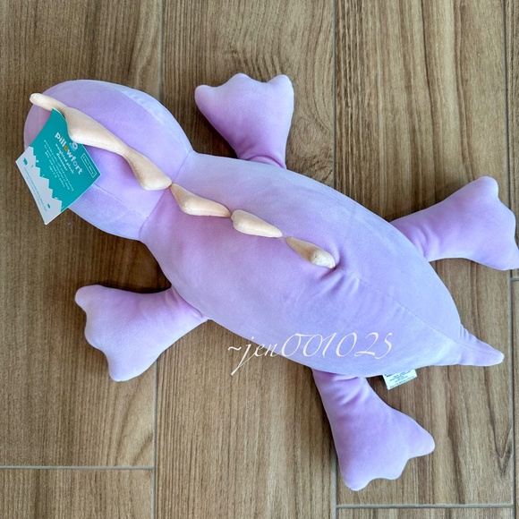 Purple Dinosaur Weighted Plush Throw Pillow - Pillowfort - Picture 10 of 11